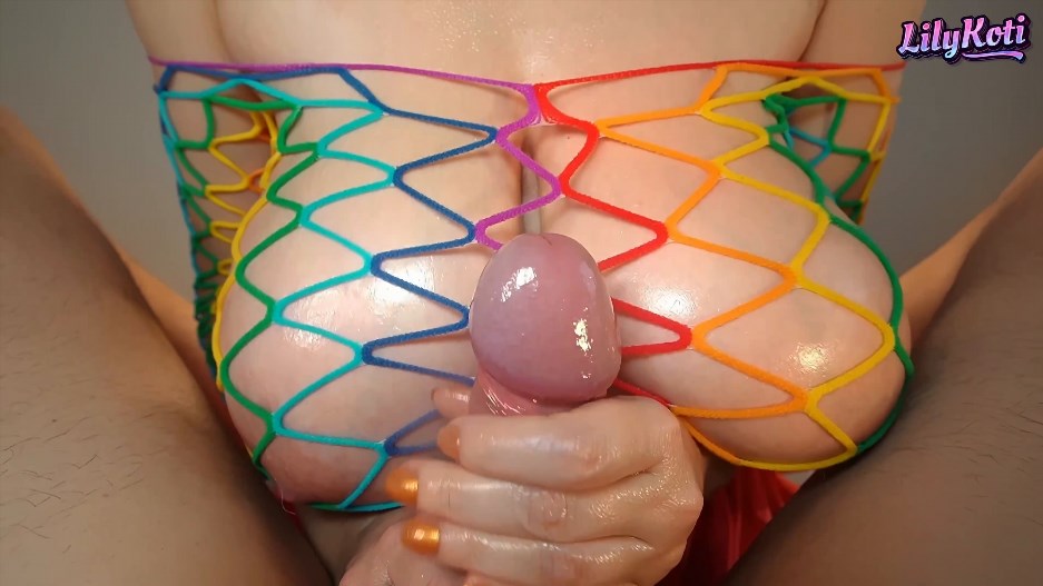 Lily Koti – Big Natural Tits – POV Titjob with Oil